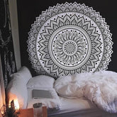 Black and White Mandala Wall Hangings My Wall Clock